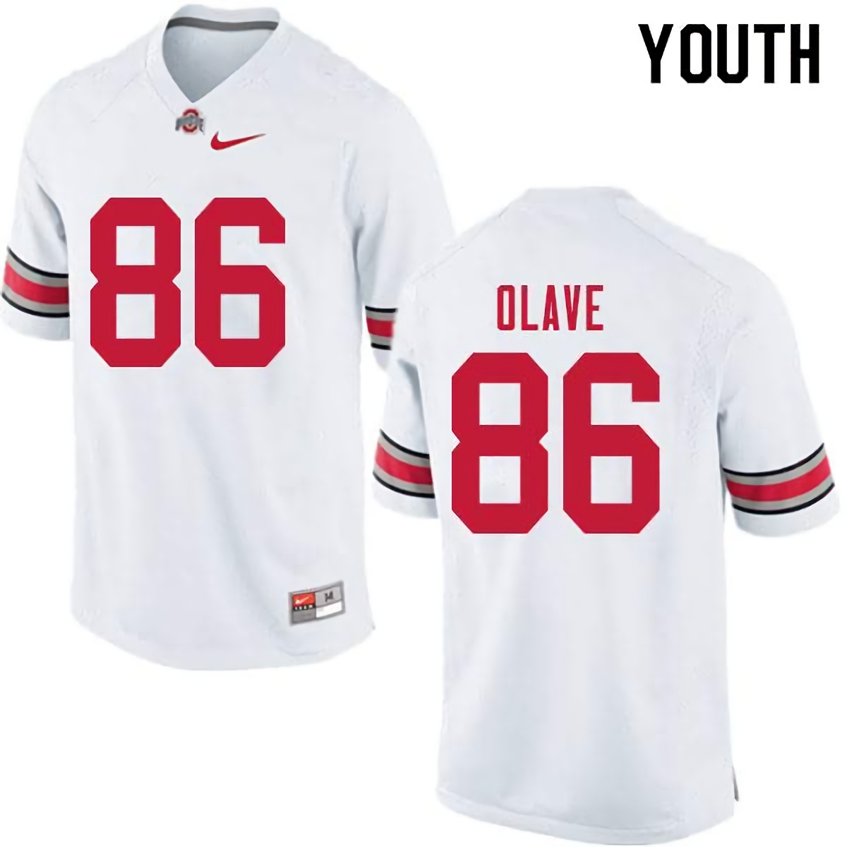 Chris Olave Ohio State Buckeyes Youth NCAA #86 Nike White College Stitched Football Jersey QSC6856KZ